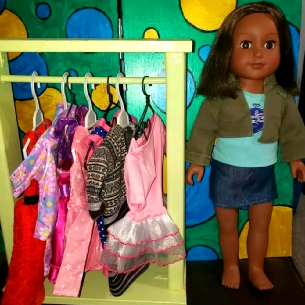 :* Lot CITITOY 18" DOLL MY LIFE AS Brown hair  & EYES  clothes  african american